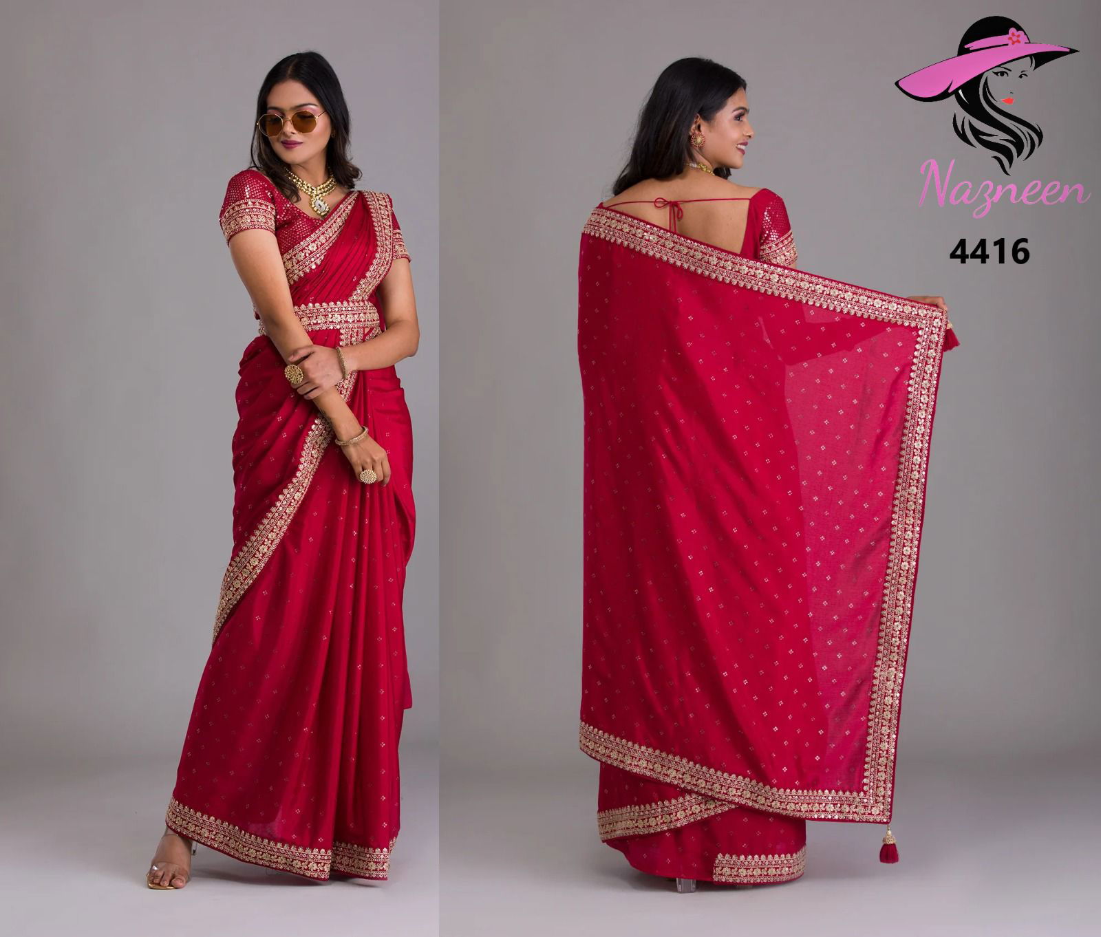 Alisha Nazneen 4414 Heavy Party Wear Sarees Catalog